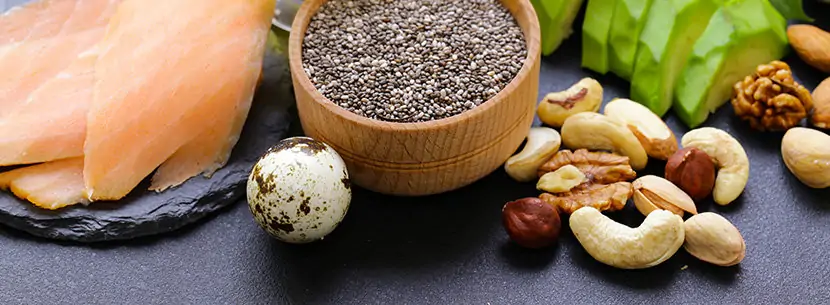 display of healthy natrual food ingredients