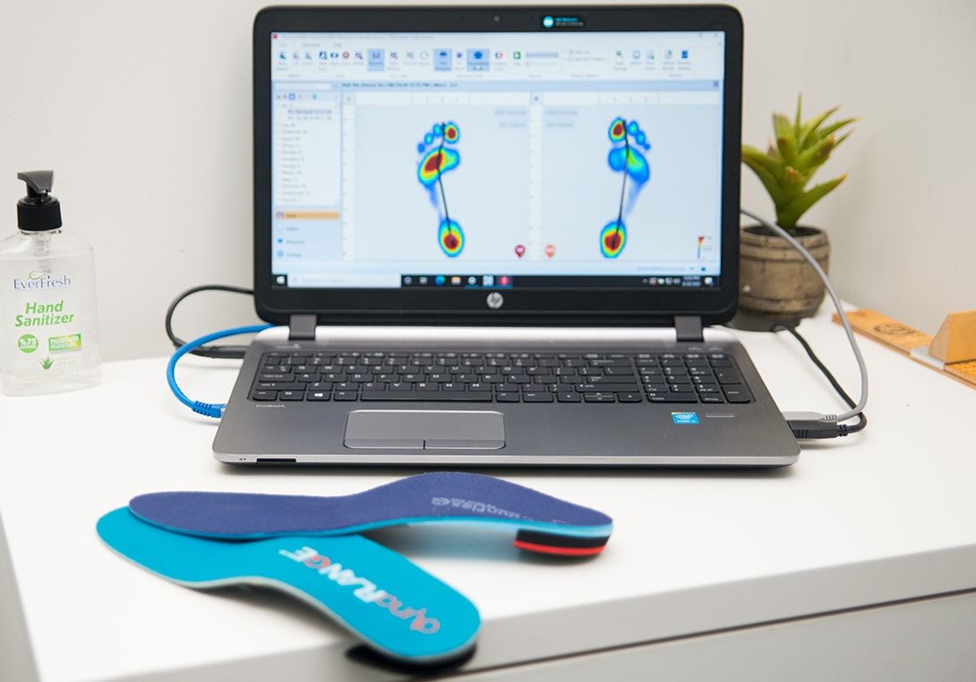 gait foot scan on laptop lg